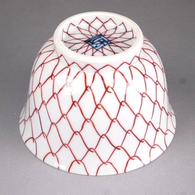 赤網汲出碗 単品 芳山 - 京焼清水焼 松韻堂