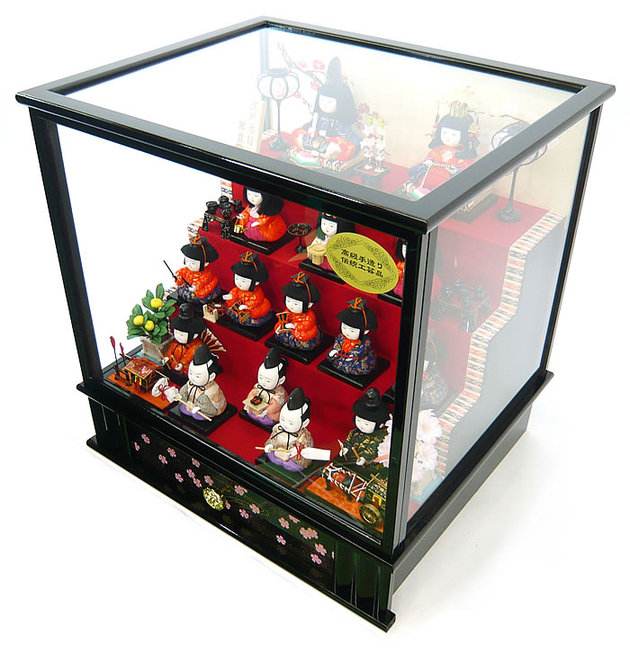 雛人形 ひな人形木目込十五人ケース飾りセット秀光オリジナル限定品