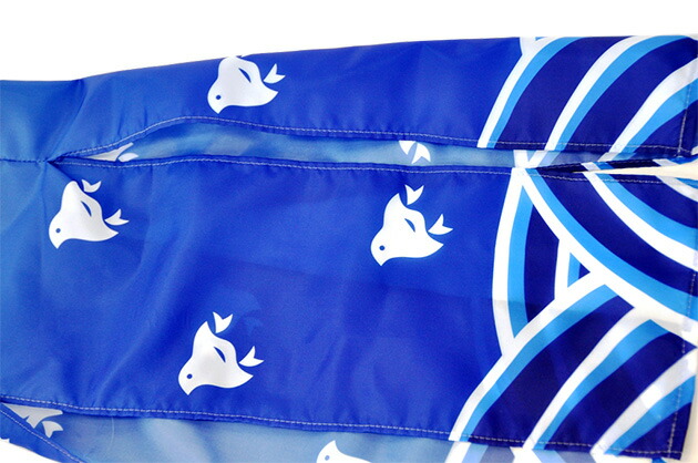 室内用鯉のぼり【C1342A】ミニ鯉のぼりセット 波千鳥柄の吹き流し