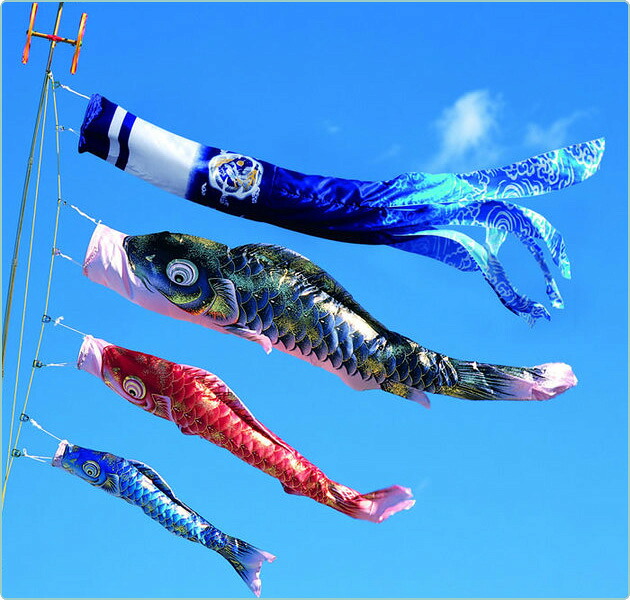 送料無料】コンパクトサイズお庭＆ベランダ用鯉のぼりフルセット