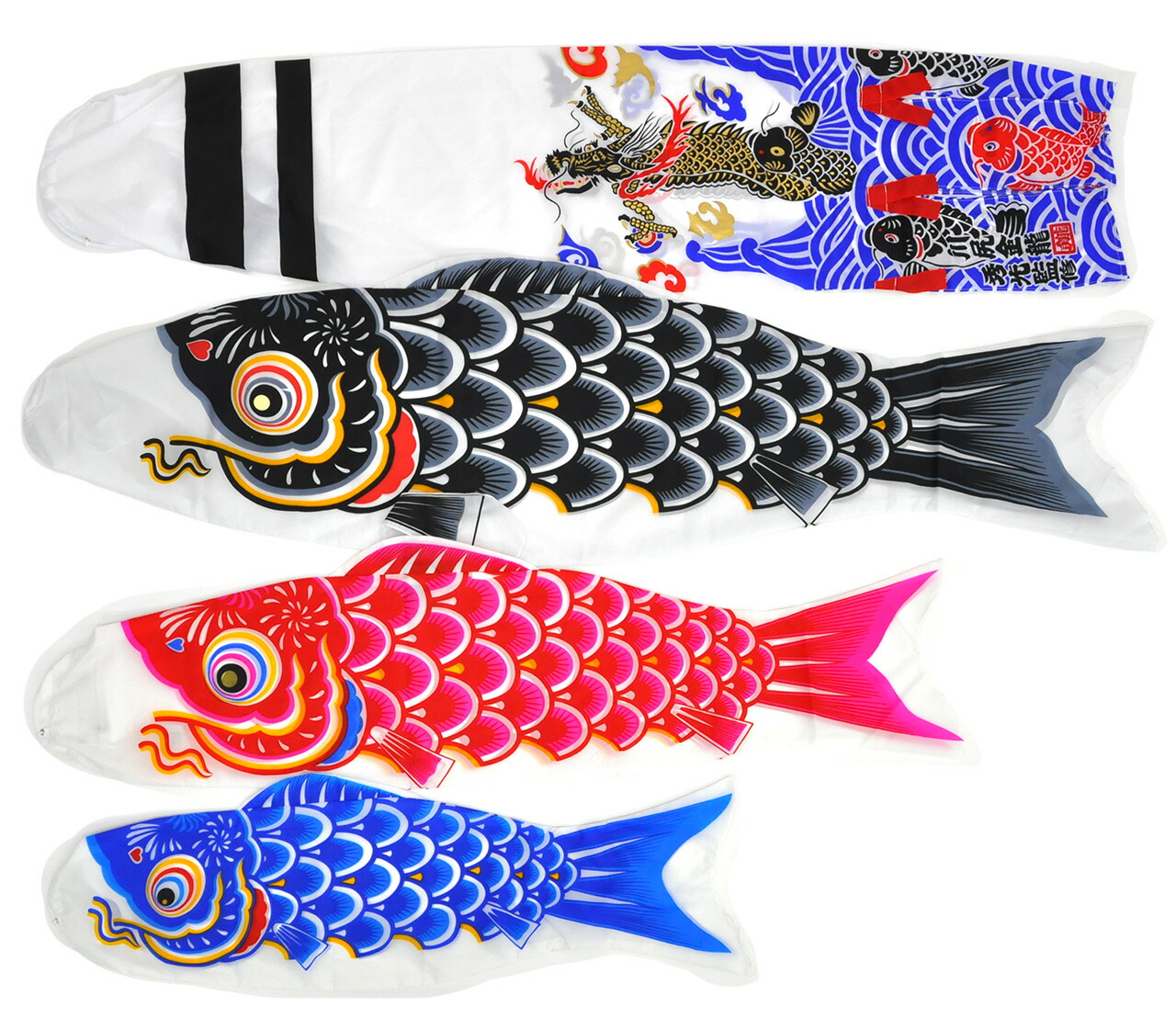 コンパクトサイズ鯉のぼり☆羽龍1.5mセット【C6083】雨や風に強く軽く