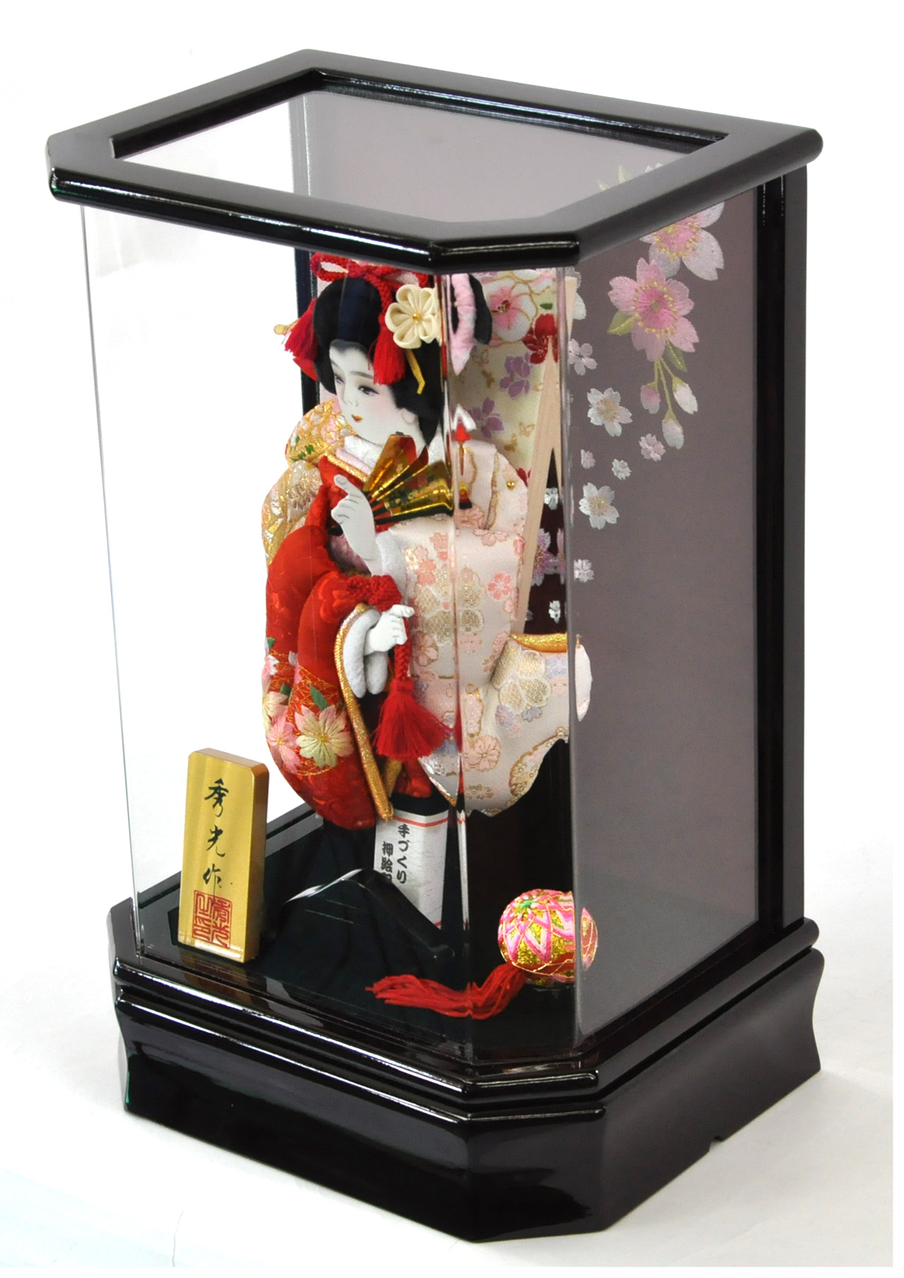 羽子板ケース入り飾りセット【P6402】 | 職人手作りの【秀光人形工房