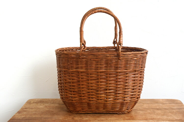 楽天市場】松野屋 かごバッグ バスケット カゴ 藤 インテリア 収納
