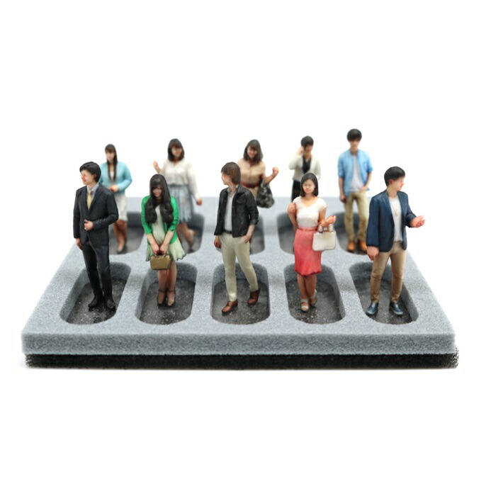 楽天市場】ジオラマ 人 人形 3Dカラー 1/50 10Aセット 10体入り 55