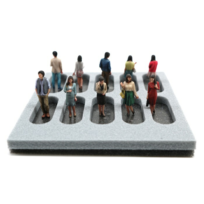 楽天市場】ジオラマ 人 人形 3Dカラー 1/64 10Aセット 10体入り 55