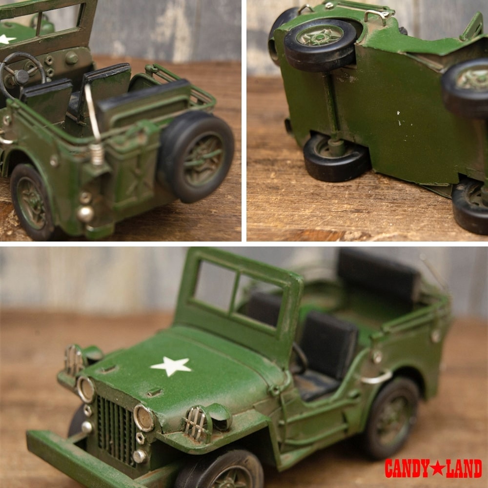 楽天市場】ブリキおもちゃ ミリタリー 模型 ヴィンテージカー アーミー