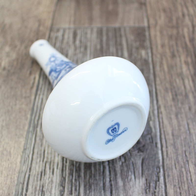 楽天市場】【アウトレット】藍染花柄ツル首 一輪挿し 花瓶 [9.5×H17