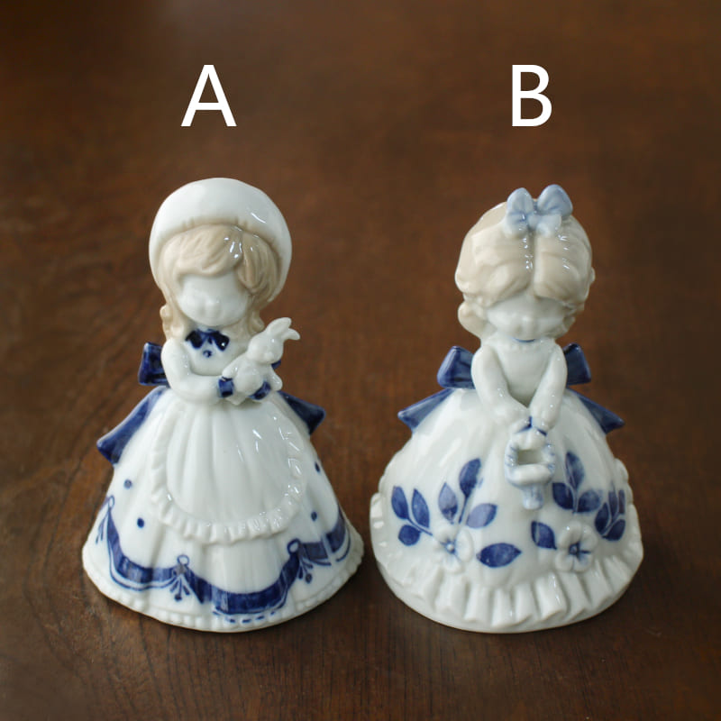 楽天市場】【アウトレット】陶磁器人形 「青いリボンの少女」（2種選択