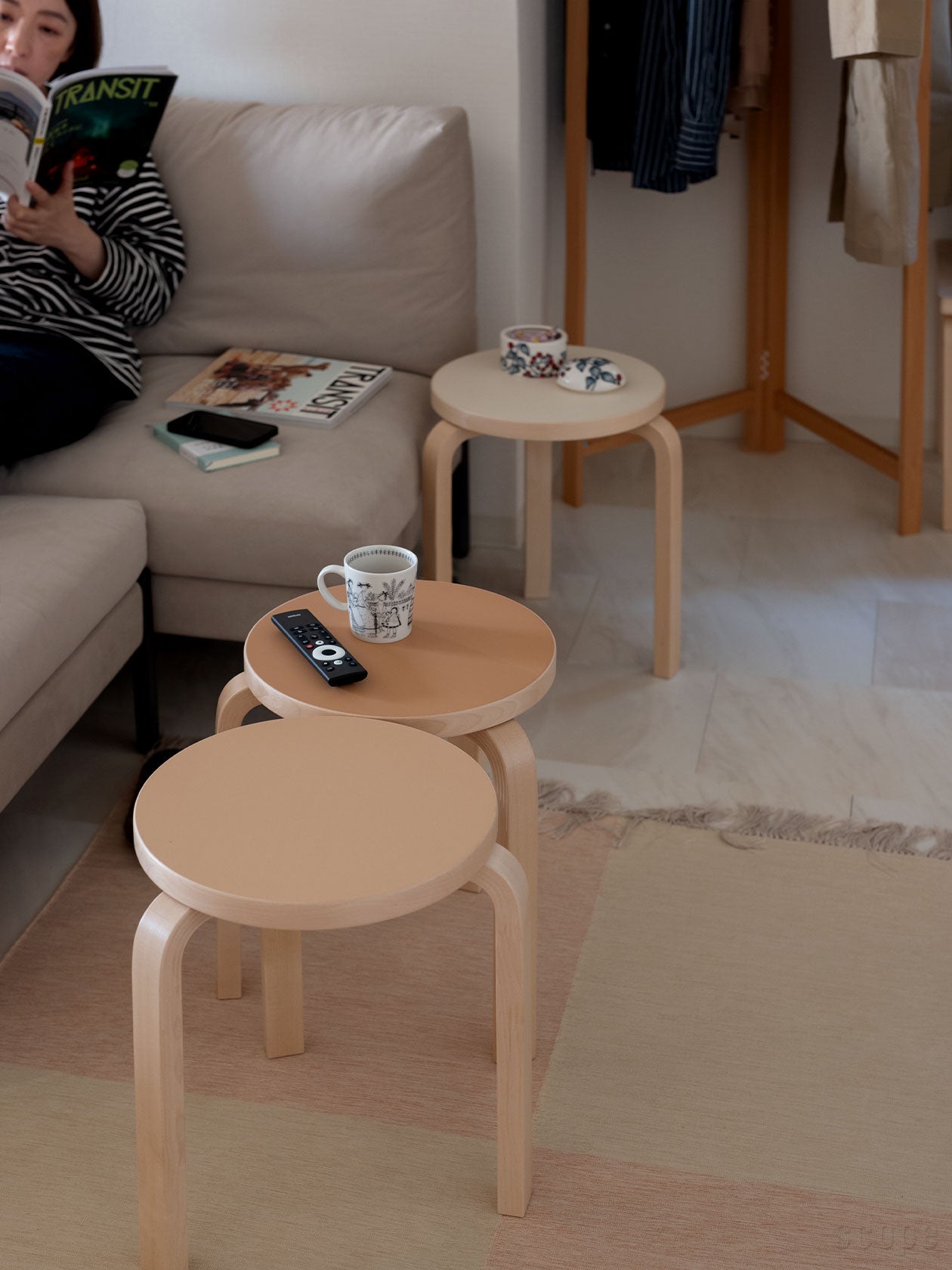 stool60 scope別注リノリウム ヴェイパー 3本脚 楽天市場】 アイテム一覧 > Artek > Stool 60 > 【スコープ別注