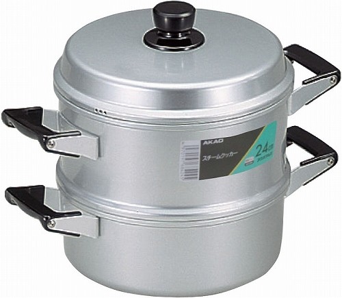 楽天市場】/即納/ アカオ アルミ角蒸(大型) 36cm 一重【角型蒸し器