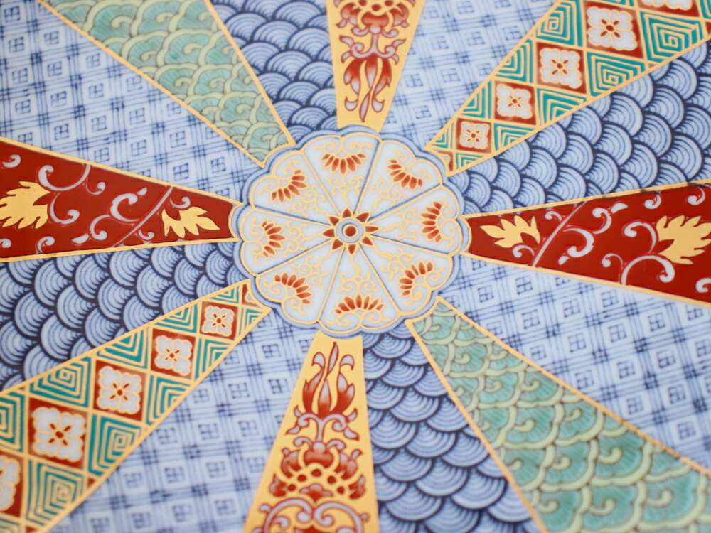 楽天市場】林九郎窯 古伊万里様式 菊割花地紋 プレート16cm【 波佐見焼