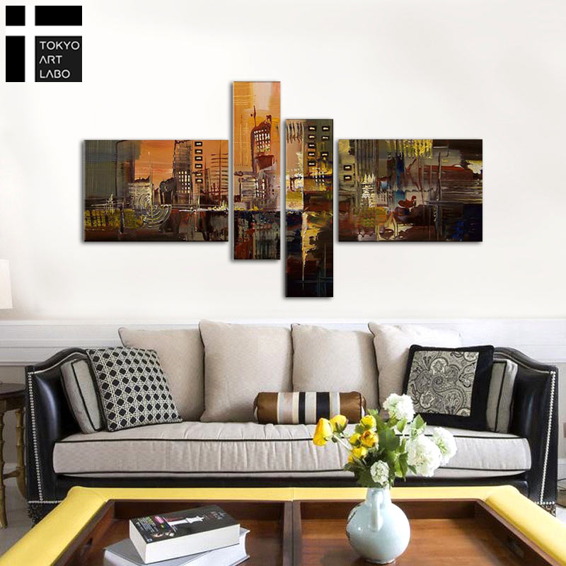 大きめ/金/茶色/絵画/アート/抽象画/ニュアンス/モダン/ホテル/内装