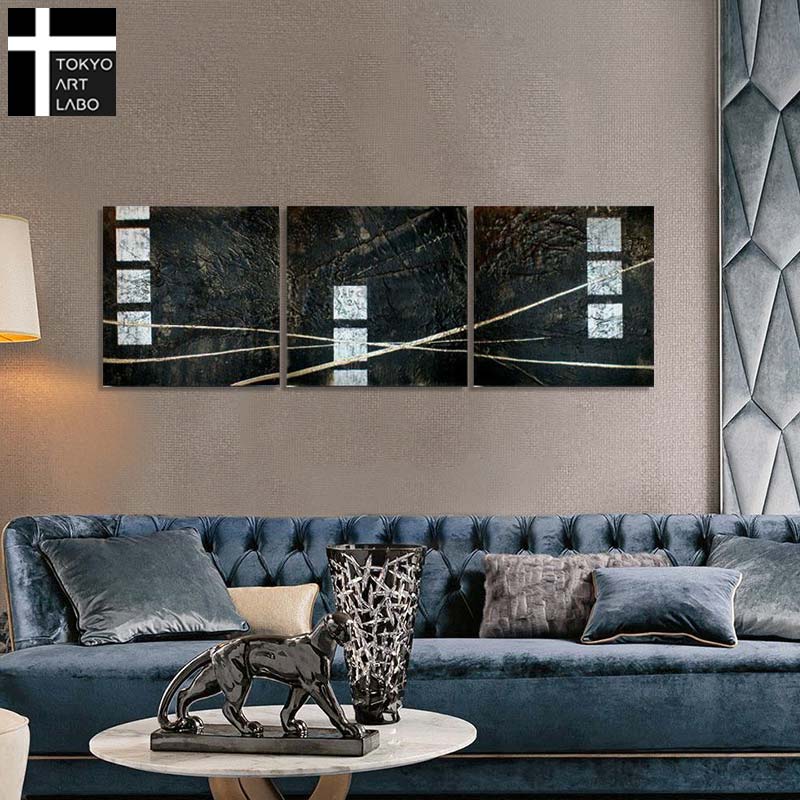 楽天市場】【楽天ランキング1位獲得】絵画 インテリア 黒の抽象 油絵