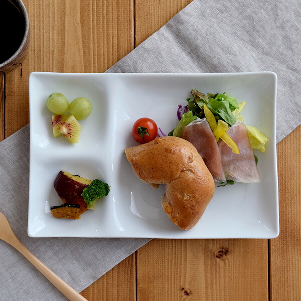 楽天市場】ビュッフェプレート 3つ仕切り ホワイトグッドデザイン賞