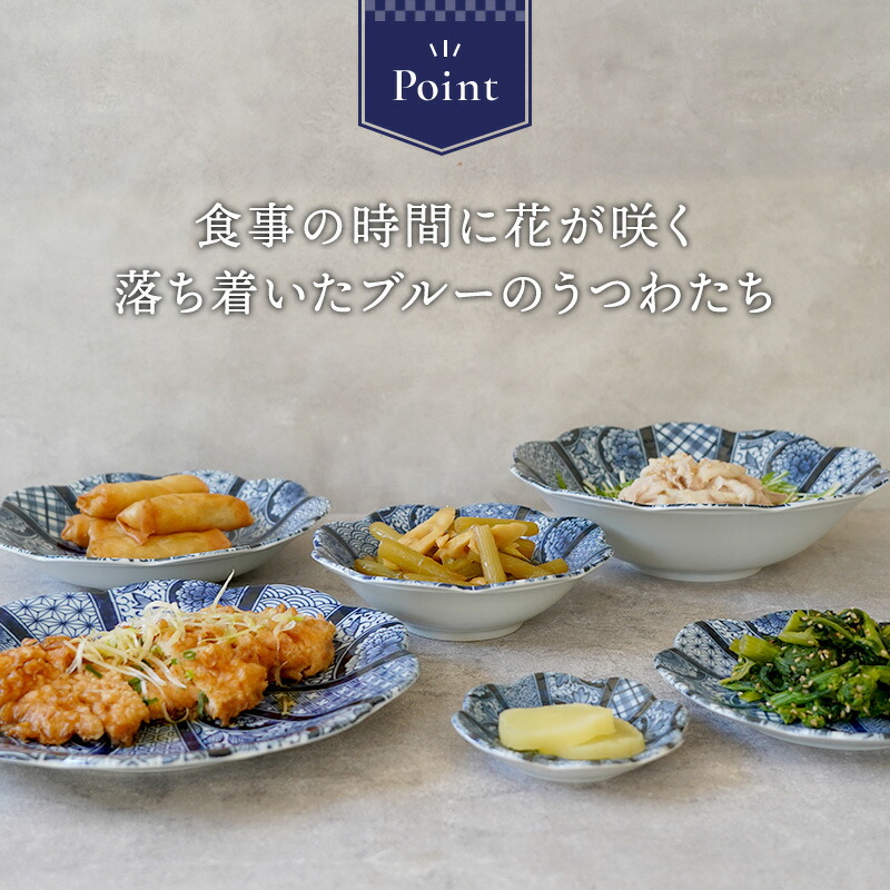 食卓を爽やかに彩る浅鉢・大鉢・深皿6点セット