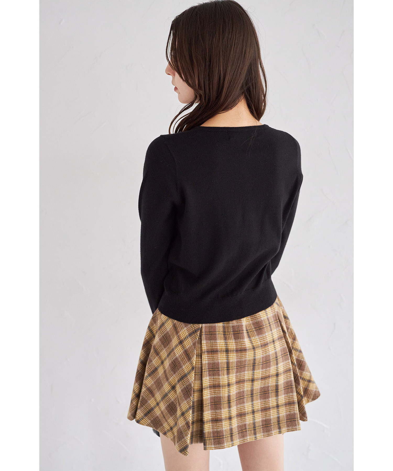 インナーパンツ付きチェックミニスカート