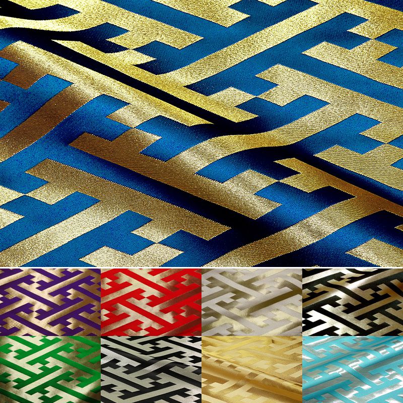 楽天市場】和柄 生地 金襴生地 京都 西陣織 大紗綾形 (全9色) 10cm単位