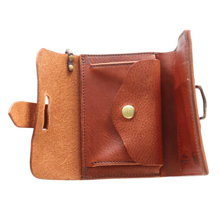 池之端銀革店 Haru HC-524 イタリアンレザーミドルウォレット 三つ折り