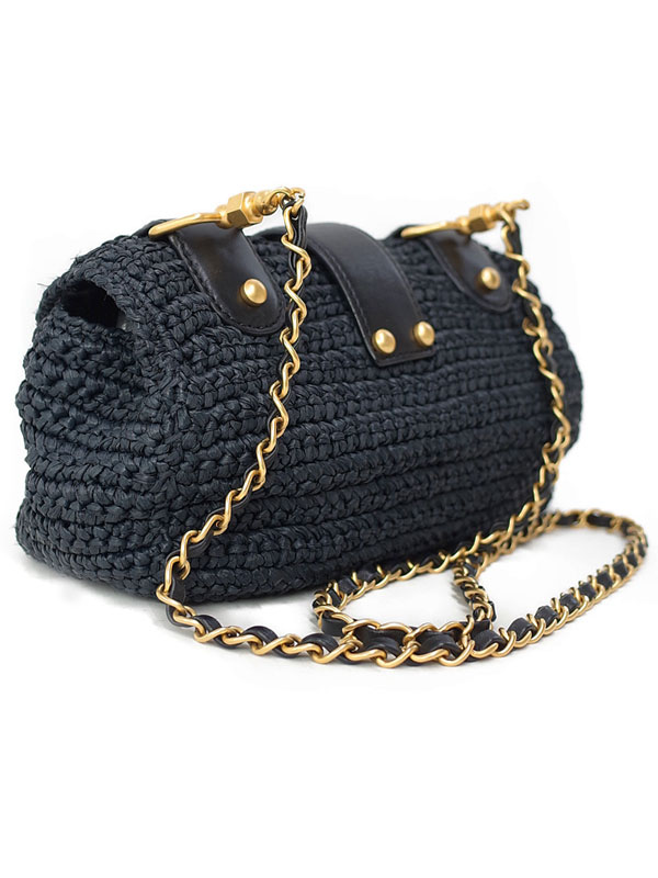 CHANEL】【マットゴールド金具】シャネル『ラフィア チェーン