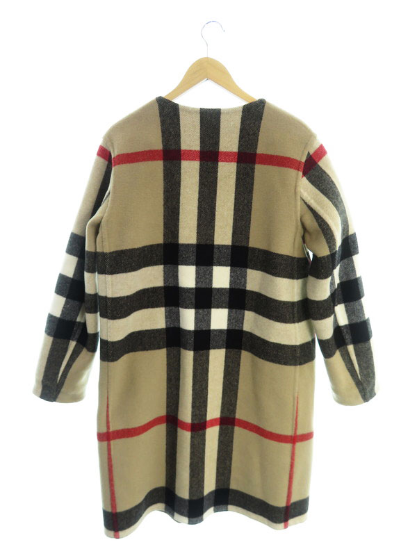BURBERRY】バーバリー『ノーカラー リバーシブルコート size UK 8