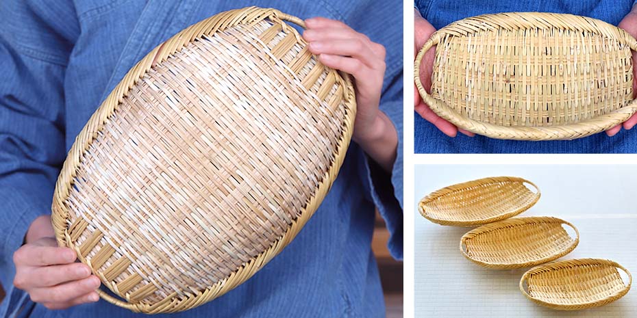 楽天市場】スズ竹両口楕円盛りざるなめらかな竹肌で食材にやさしい