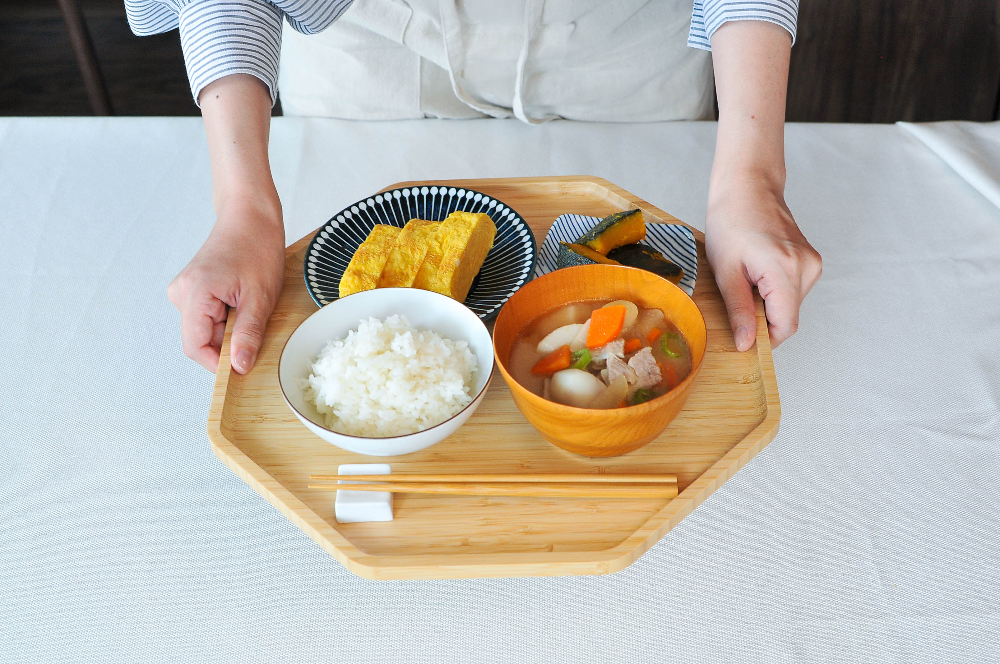 楽天市場】竹美TAKEMI 八角トレー 32cm 竹製 お盆 トレー 木製 カフェ