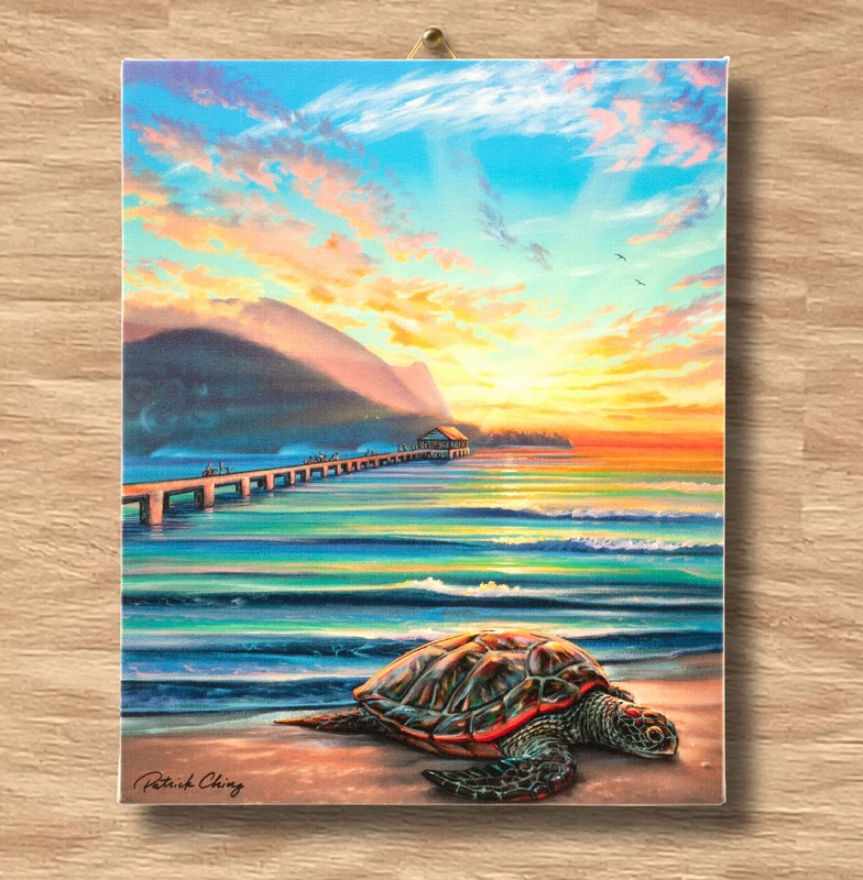 楽天市場】ウミガメ 絵画 アートパネル 西海岸 海 27 ホヌ 亀 h1