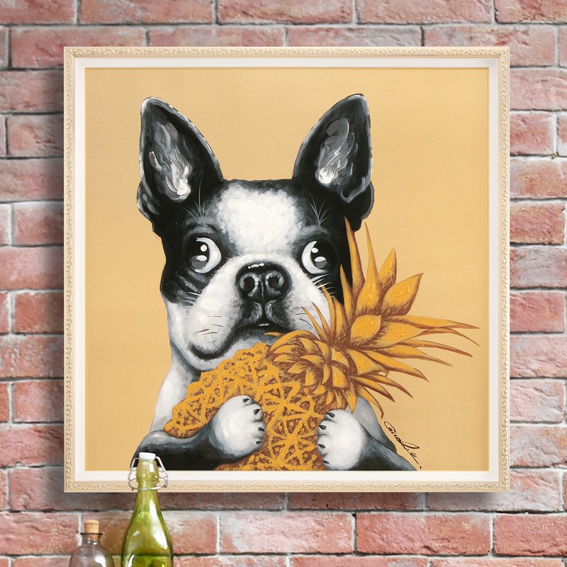 楽天市場】アートパネル ゴールド 63 フレンチブルドッグ アート