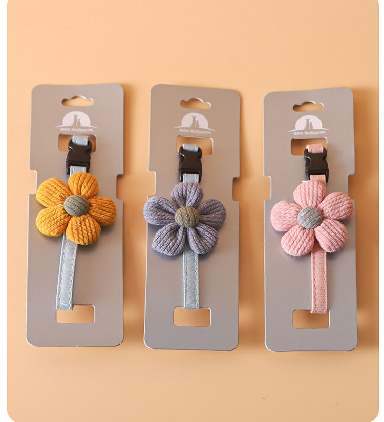 楽天市場】【送料無料】猫首輪 花 セーフティ 鈴付き 手作り 太陽の花