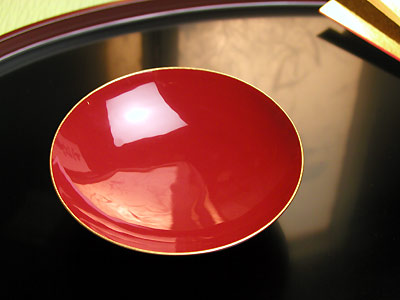 赤い漆器 杯　五三の桐 還暦祝い 桐箱付き 越前漆器 木乾美月 フリーカップ 金文字 名入れ