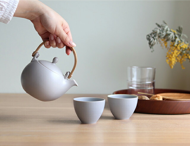 楽天市場】SALIU YUI 結 土瓶急須＆湯呑み＆山桜 茶敷セット(急須