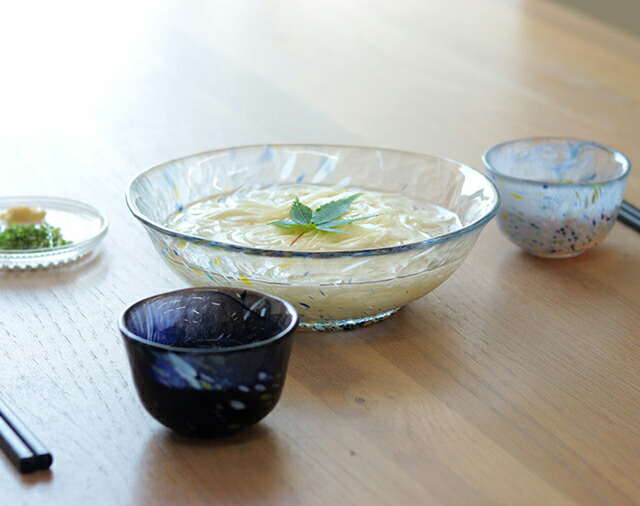 楽天市場】TOMICRAFT 江戸硝子 そうめん鉢＆ちょこセット(そうめん