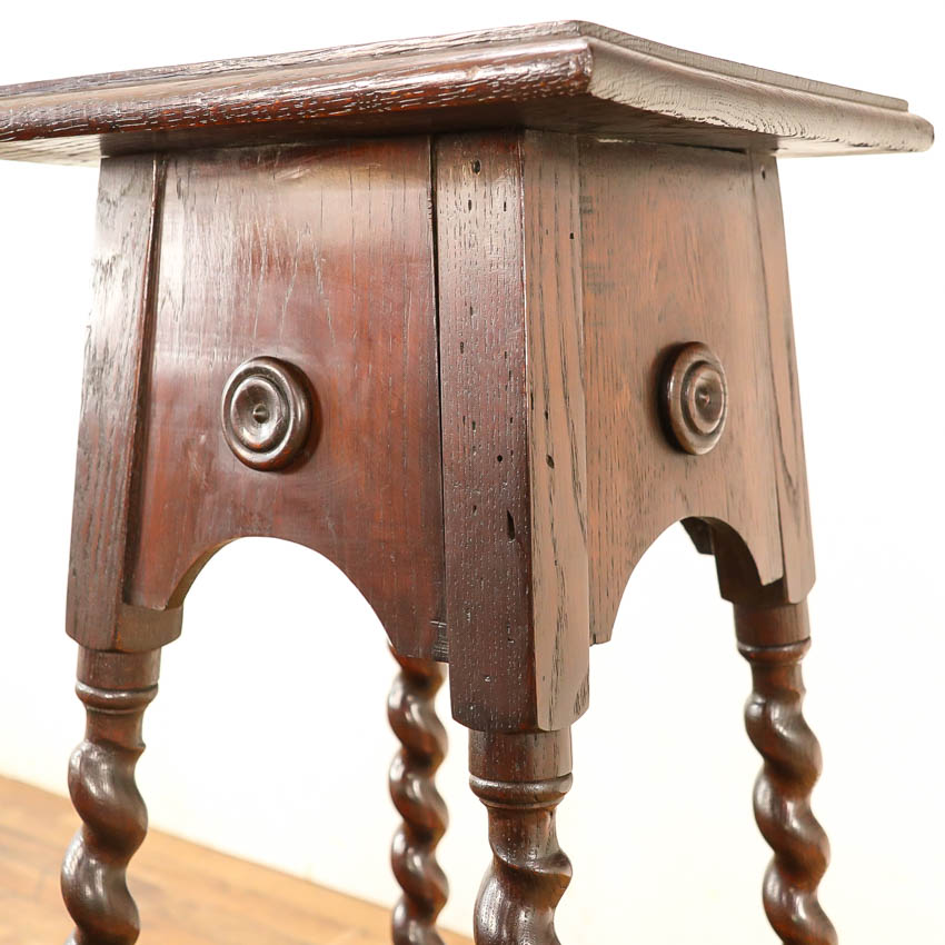 イギリスアンティーク プランツスタンド 花台 オーク材 v_59191