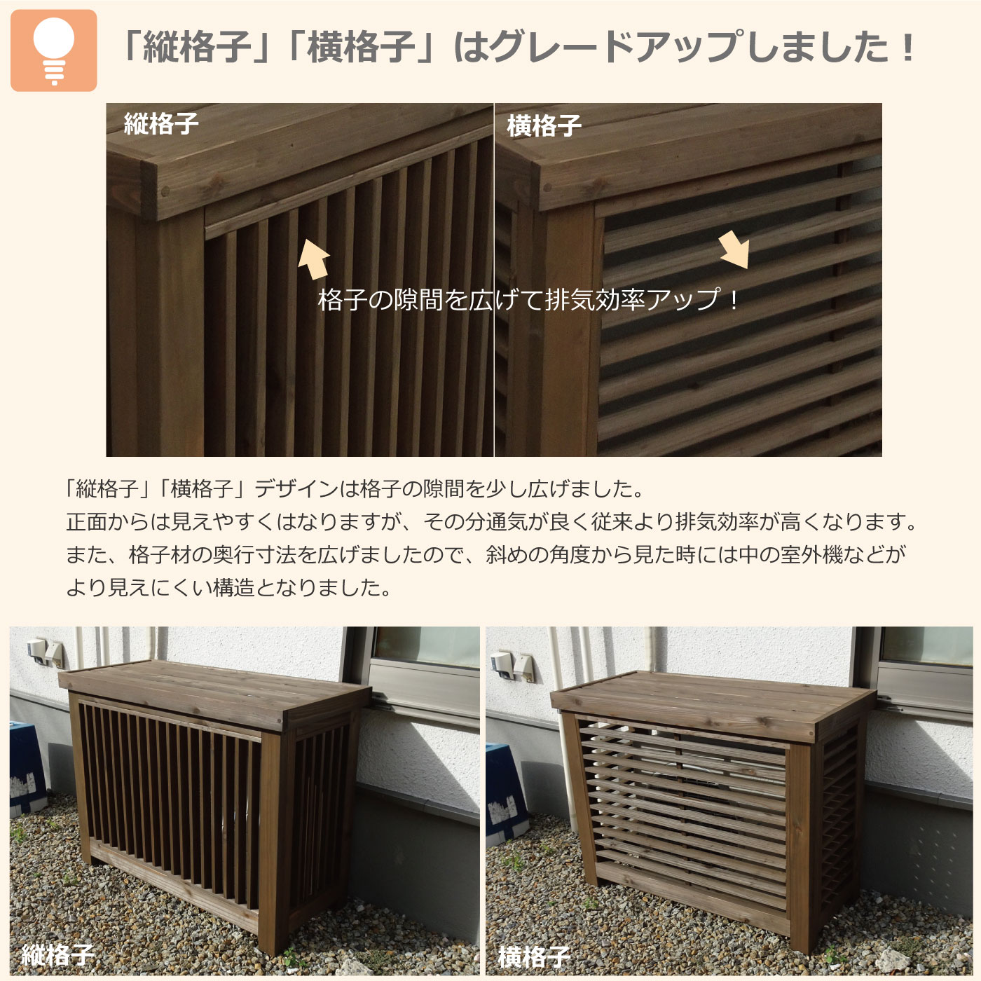 WOODPRO楽天】室外機カバー