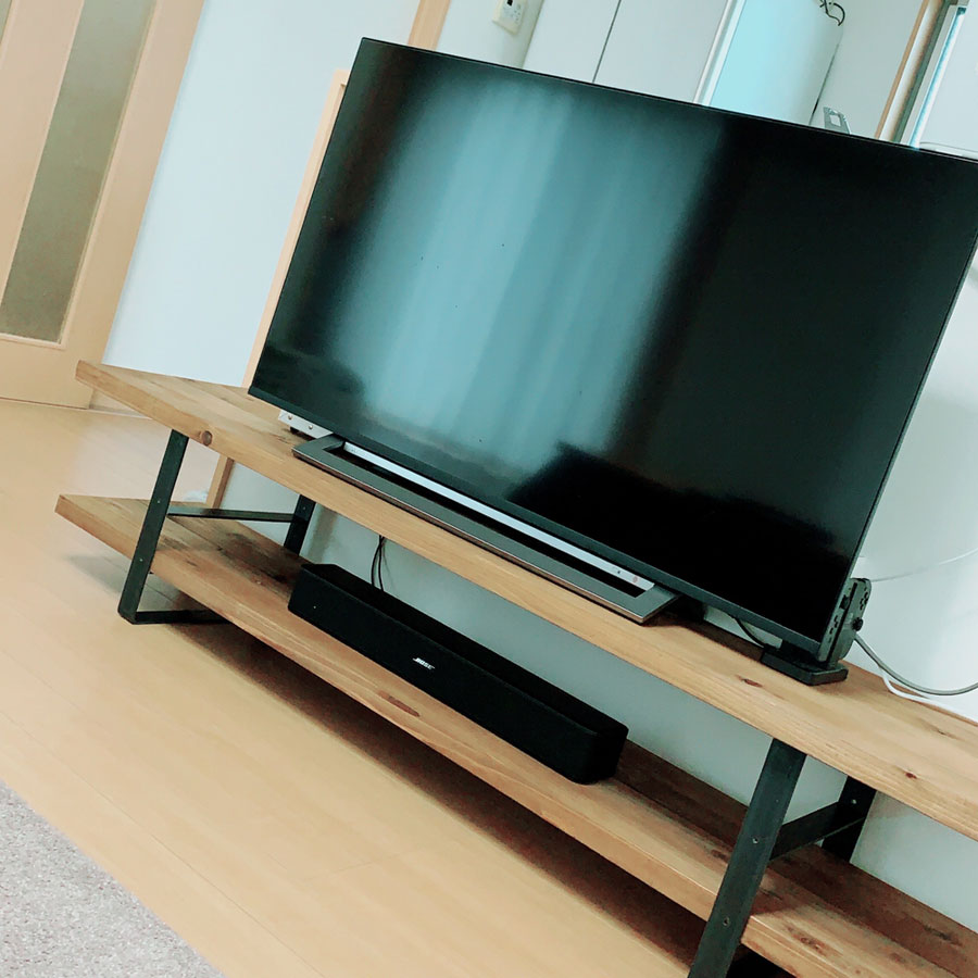 足場板古材と組み合わせておしゃれなテレビ台/ローボード/ローテーブル