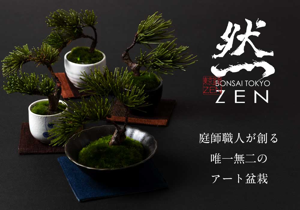 楽天市場】フェイクアート盆栽 然-ZEN- 寸-SUN-スモール 梅絵鉢 本物を