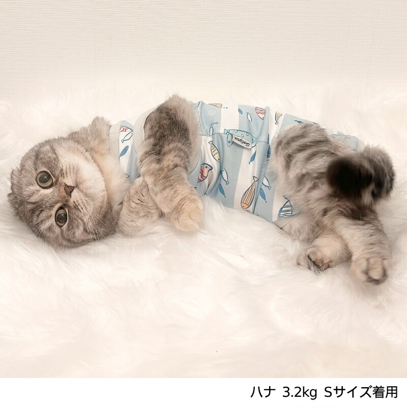 術後のケアウェア ネコちゃん用 XS/S/M Solgra-ソルグラ- 猫用 猫服