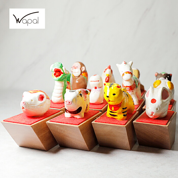 楽天市場】【一点物】 干支の置物 かわいい マスコット 十二干支セット