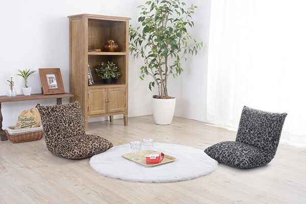 ユアサプライムス.com｜座椅子 コンパクト 1人用 アニマル柄