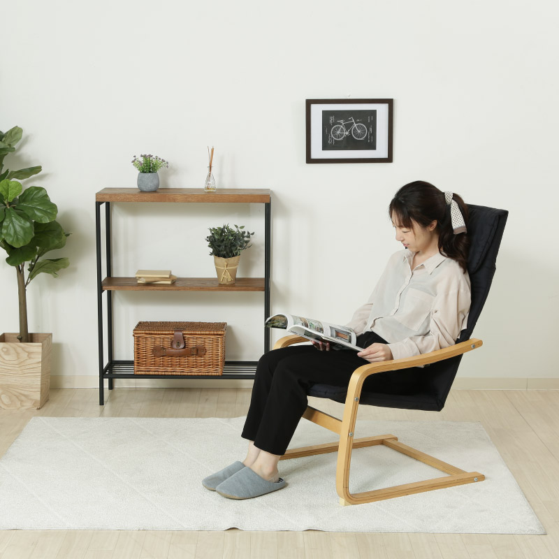 ユアサプライムス.com｜84055 リラックスチェアー スリム ブラック