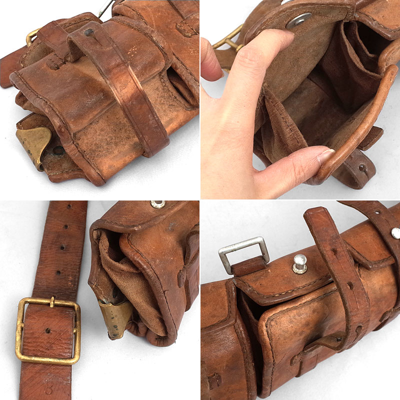 楽天市場】スウェーデン軍 レザーアンモベルト USED レザーバンダリア