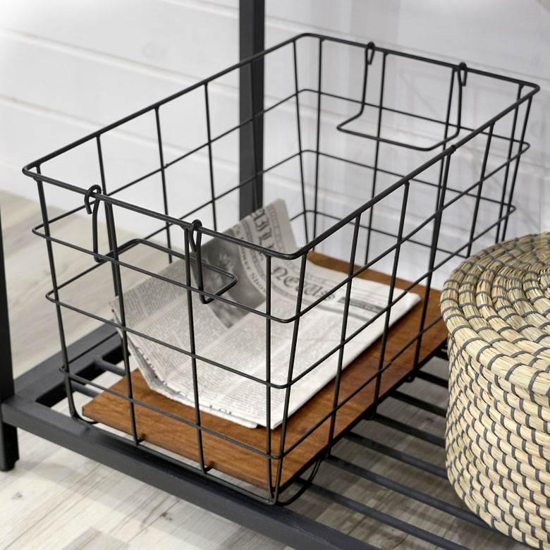 楽天市場】スクエア型 ワイヤーバスケット かご スタッキング