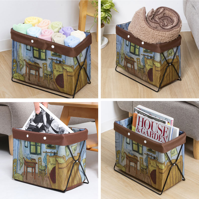 楽天市場】荷物置き 荷物入れ カゴ 折りたたみ 収納ケース ゴッホ