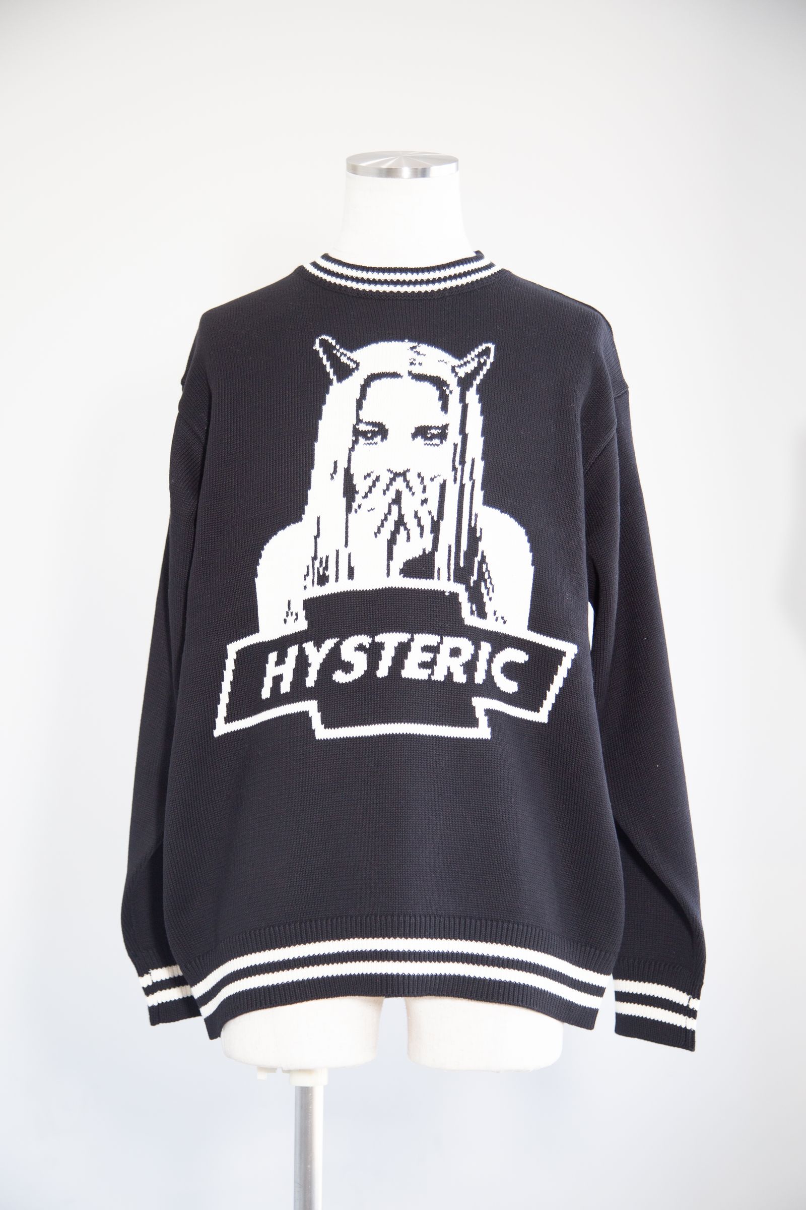 HYSTERIC GLAMOUR - DEVIL MADE ME DO IT編込 セーター / グリーン | Tempt