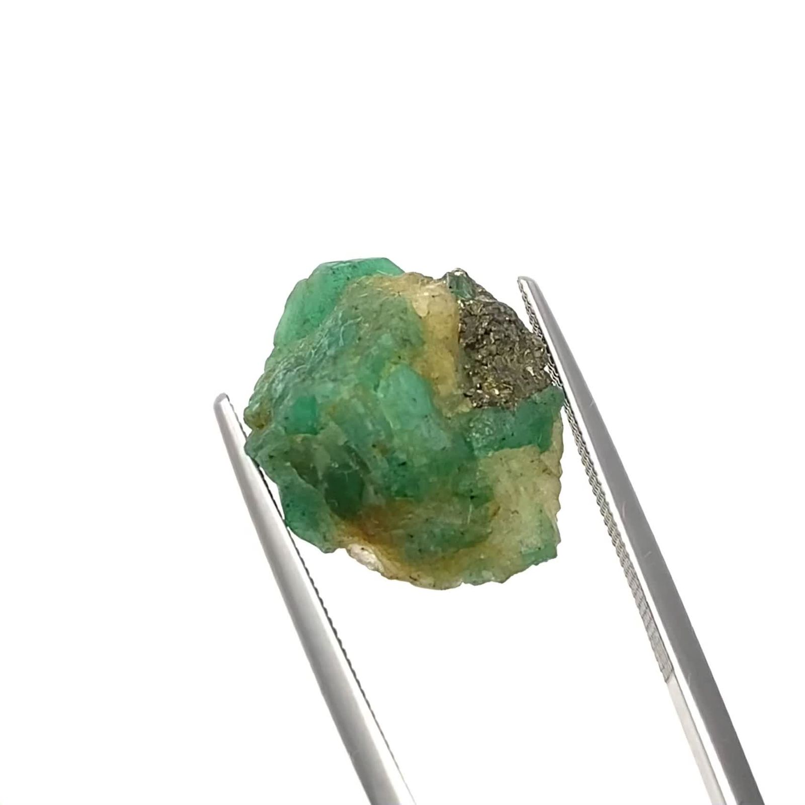 エメラルド 原石 コロンビア産 13.46ct / 18.3x14mm前後 [240427248