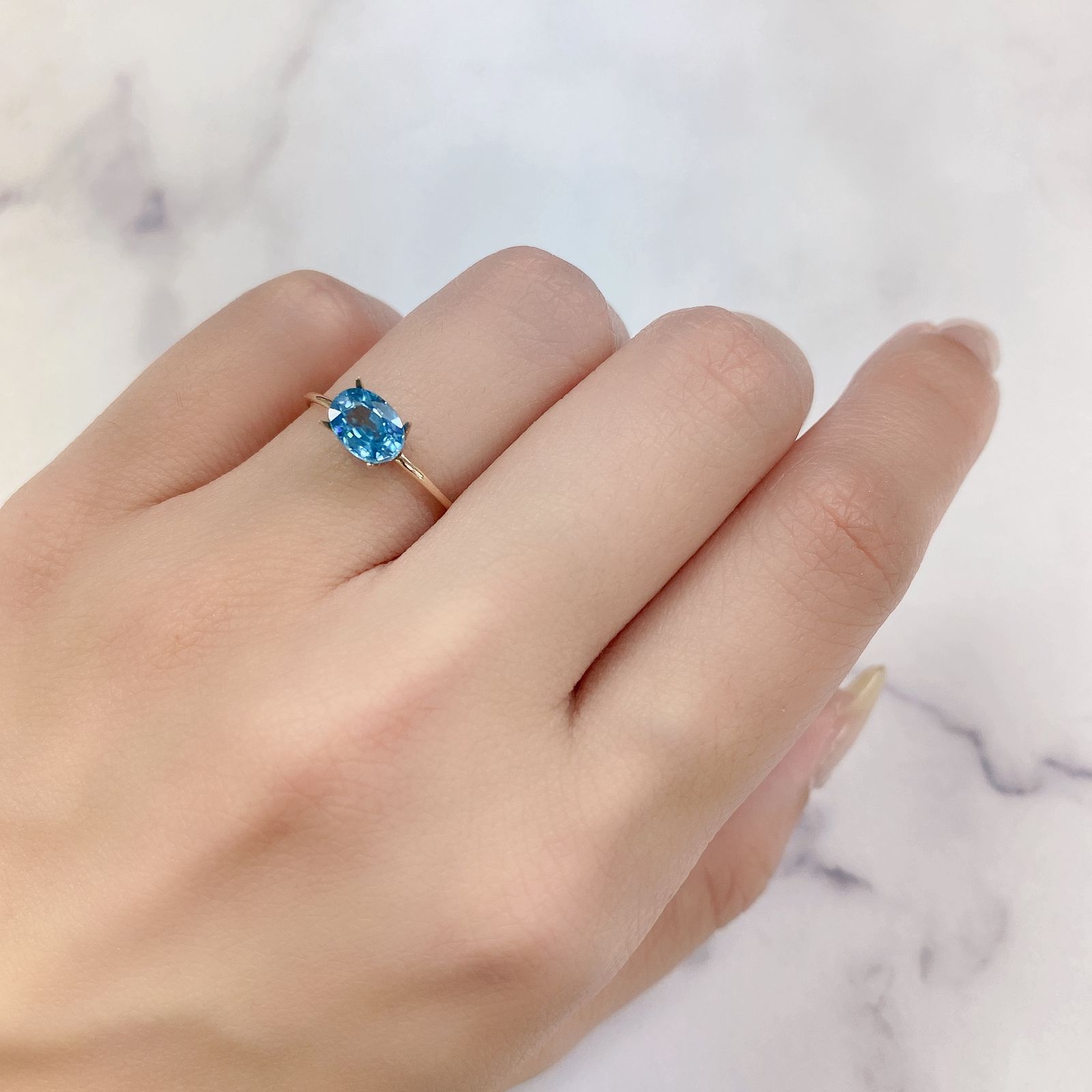 ブルージルコン(宝石名ジルコン) カンボジア産 1.24ct 識別済[20117925