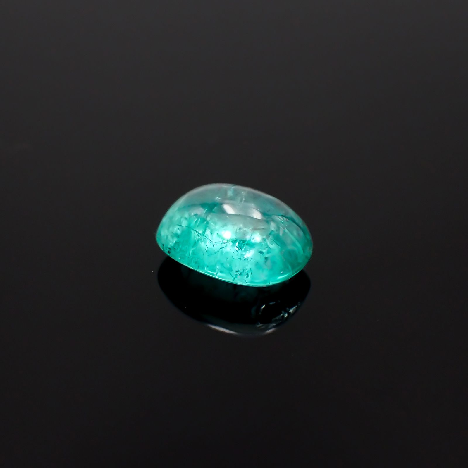 パライバトルマリンキャッツアイ ブラジル産 2.51ct / 9.2x7.2mm前後