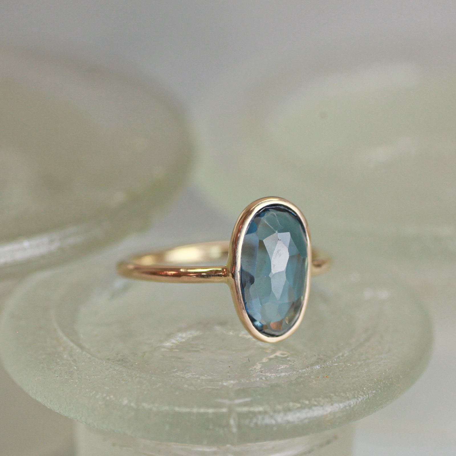 Wonder World - 【サイズ直し対応可】K10YG ロンドンブルートパーズ