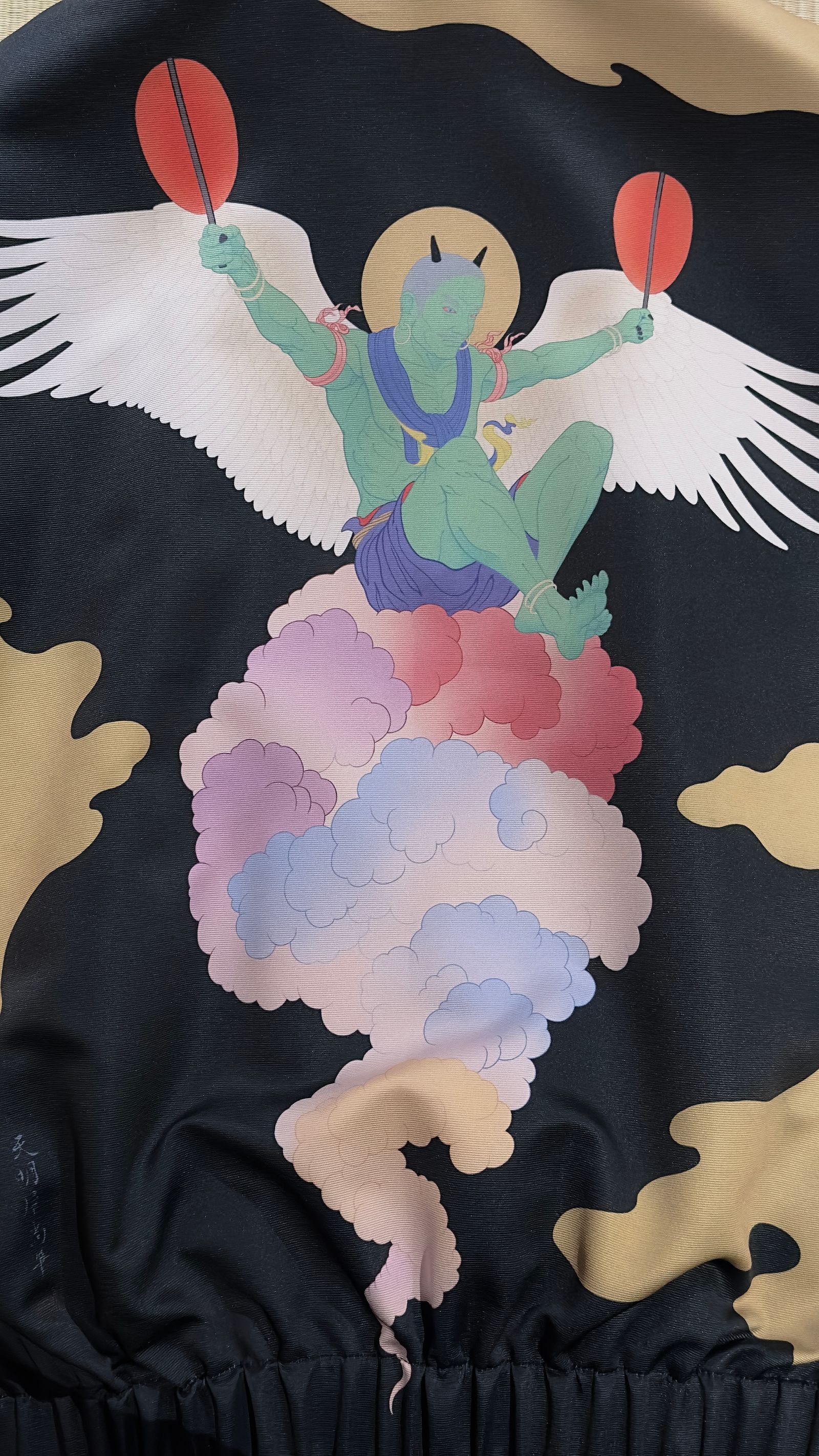 Azuma - × 天明屋尚「風神」「雷神」HAORI JACKET / ブルゾン (BLACK