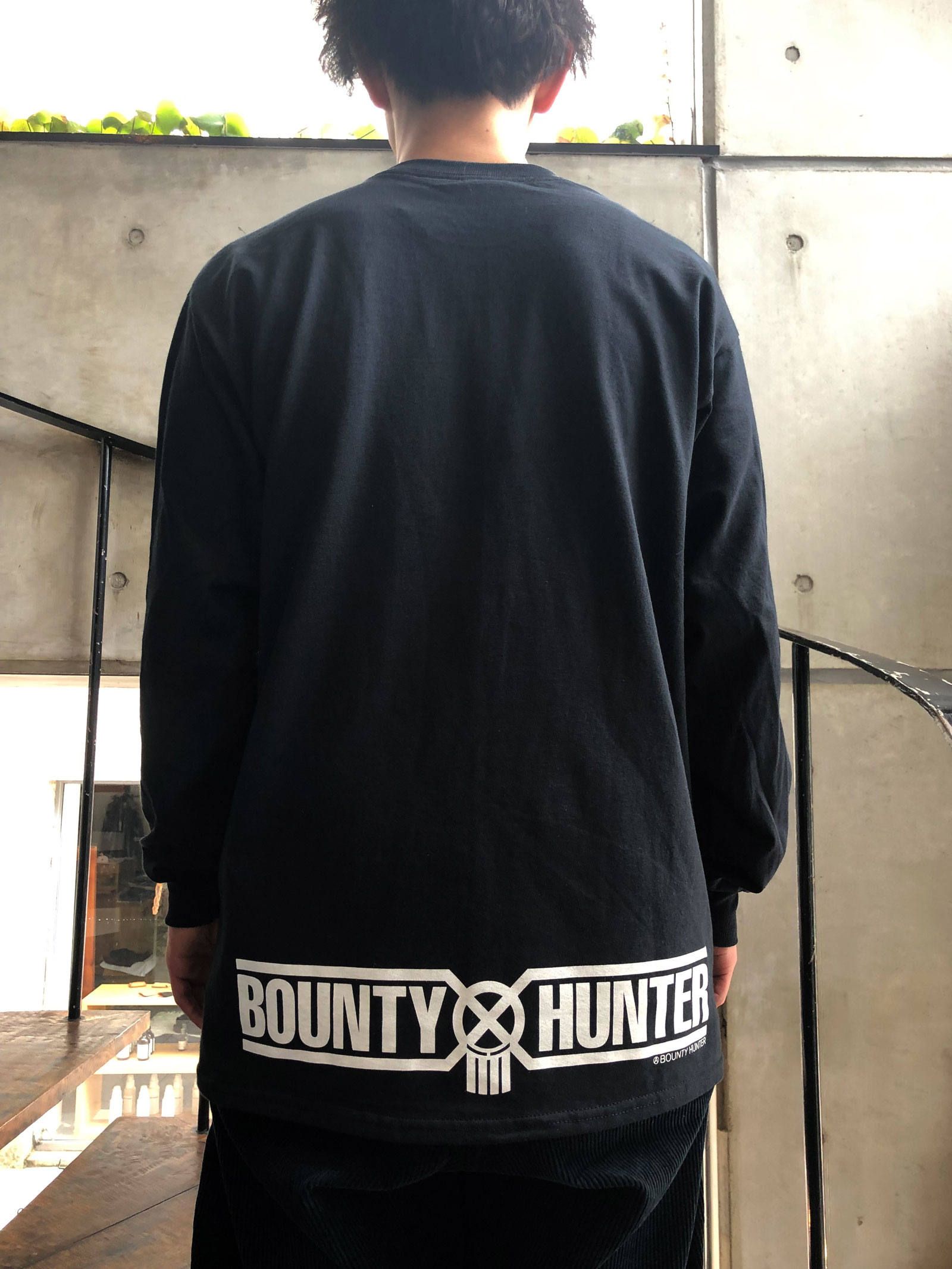 BOUNTY HUNTER - B×H LOGO L/S-TSHIRTS(BLACK) / B×H ロゴ ロング